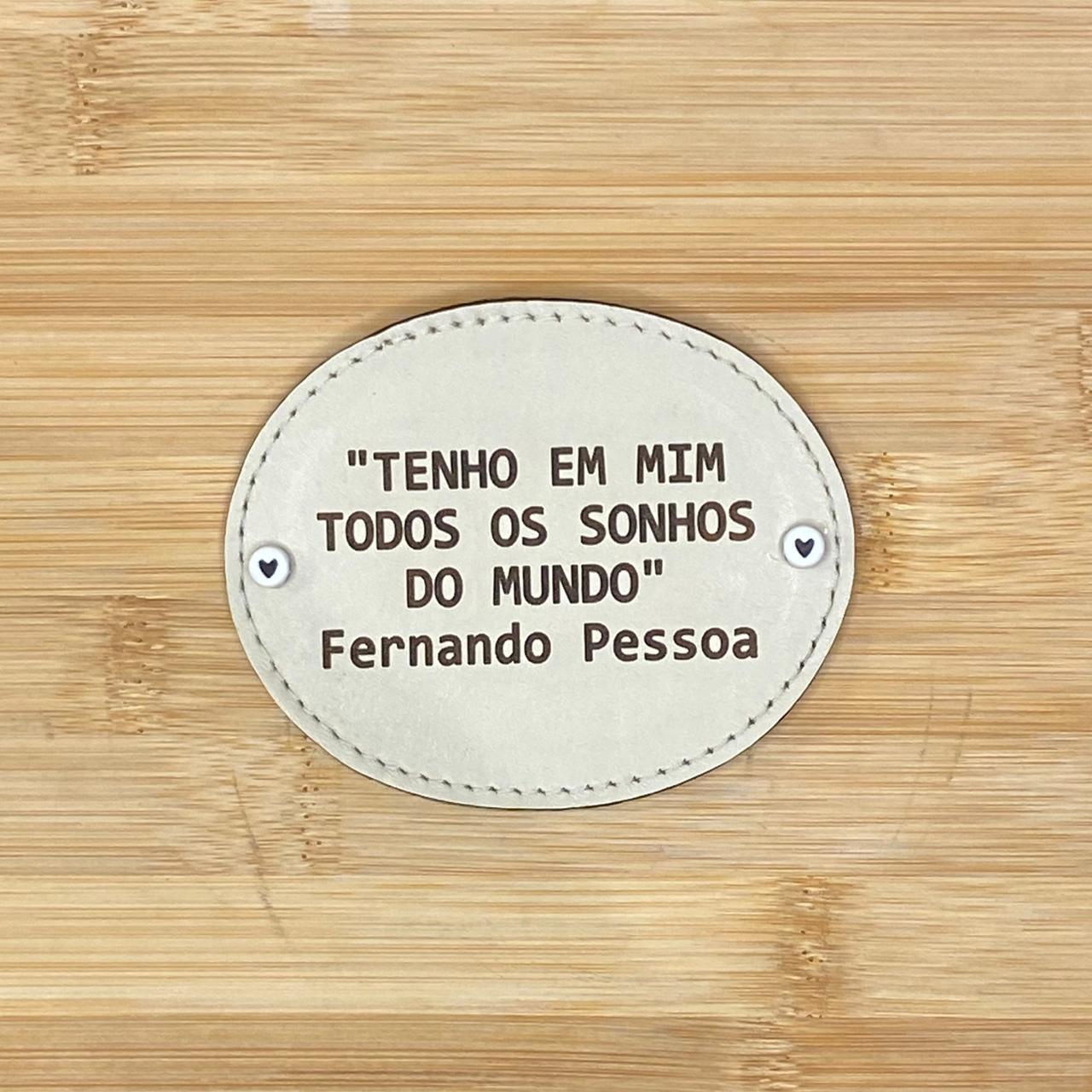 PLACA EM COURO | OVAL M