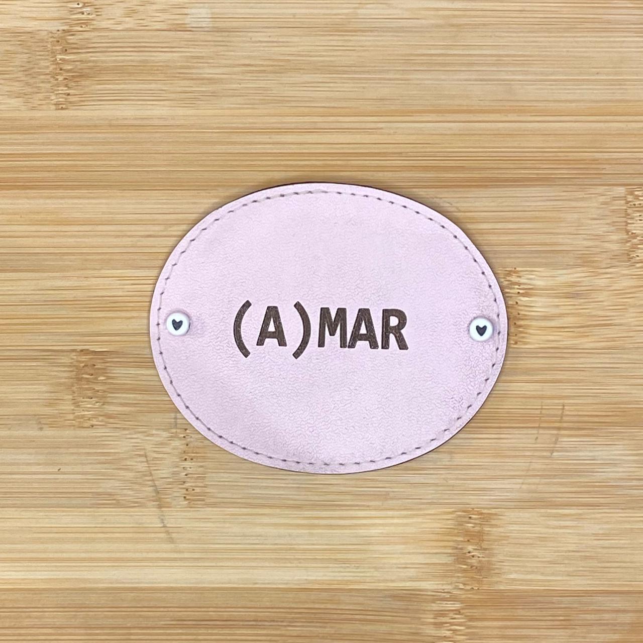 PLACA EM COURO | OVAL M