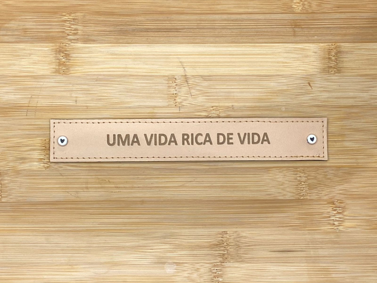 PLACA EM COURO | RETÂNGULO M