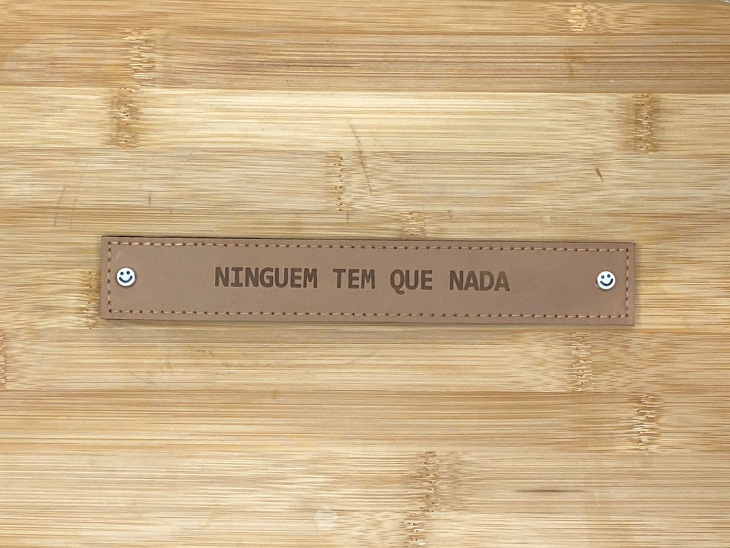 PLACA EM COURO | RETÂNGULO M