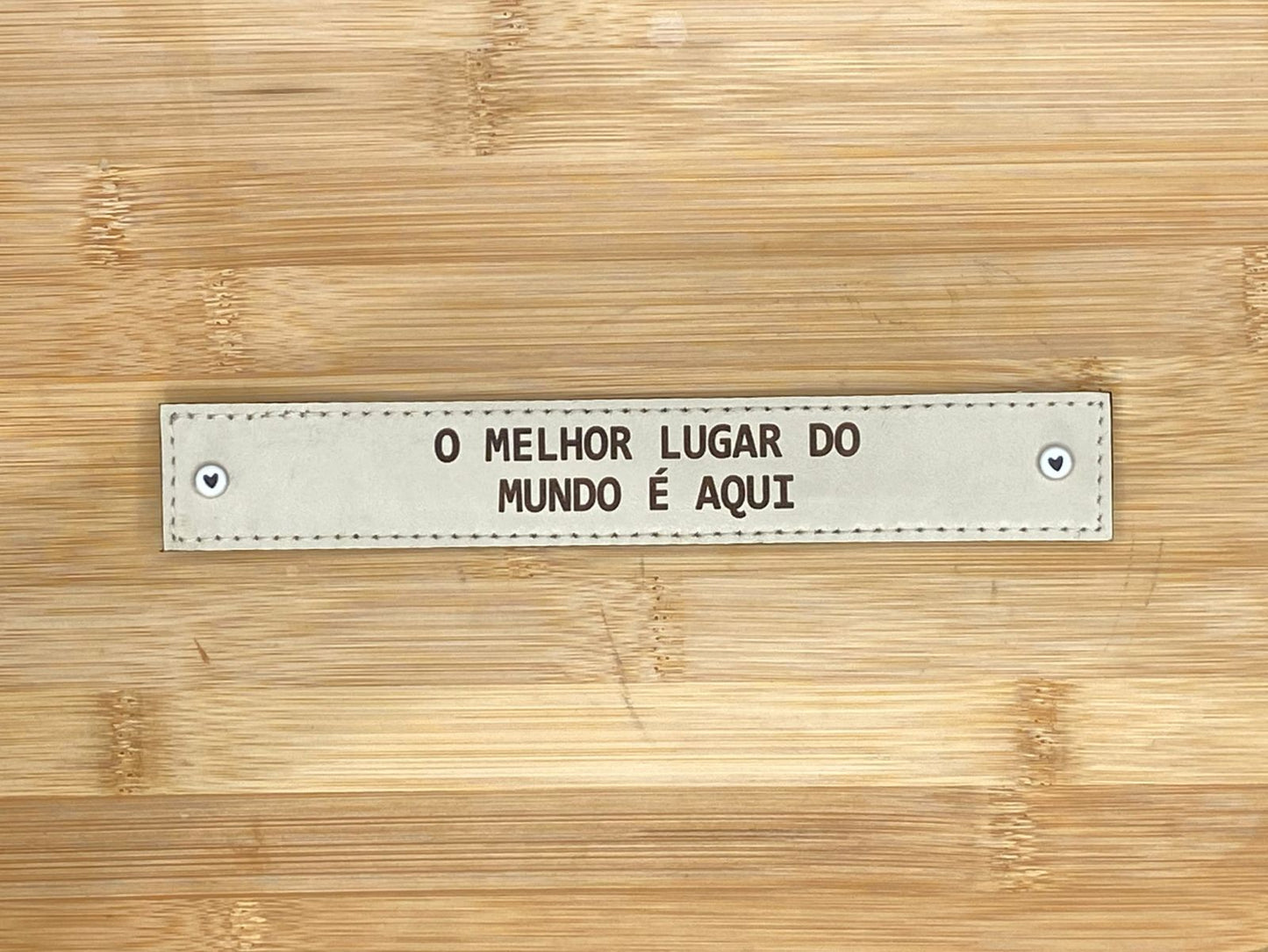 PLACA EM COURO | RETÂNGULO M