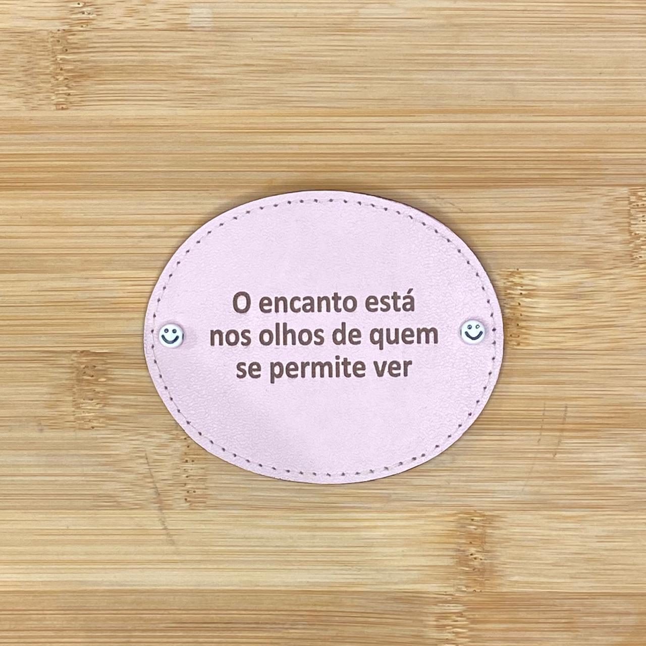 PLACA EM COURO | OVAL M
