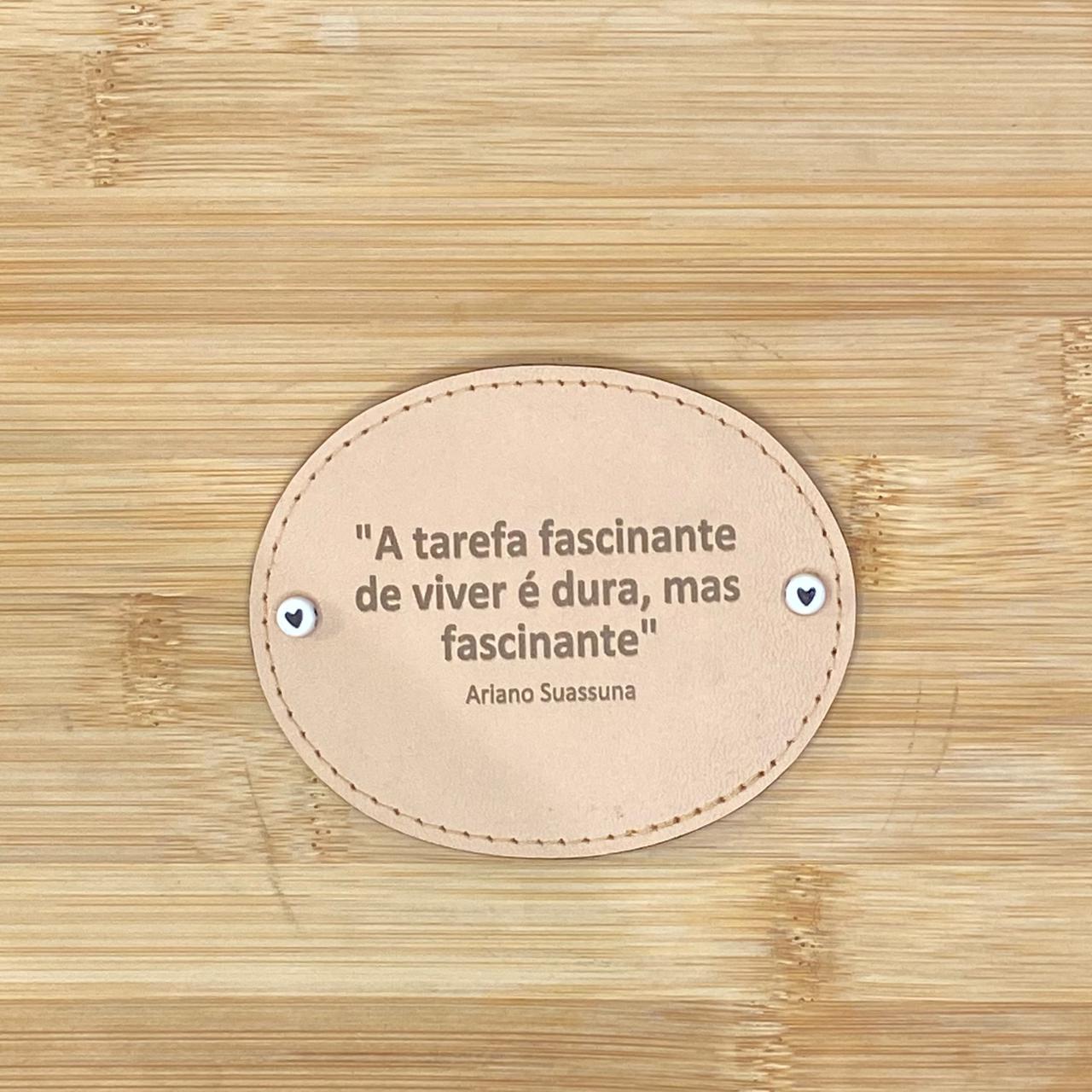 PLACA EM COURO | OVAL M