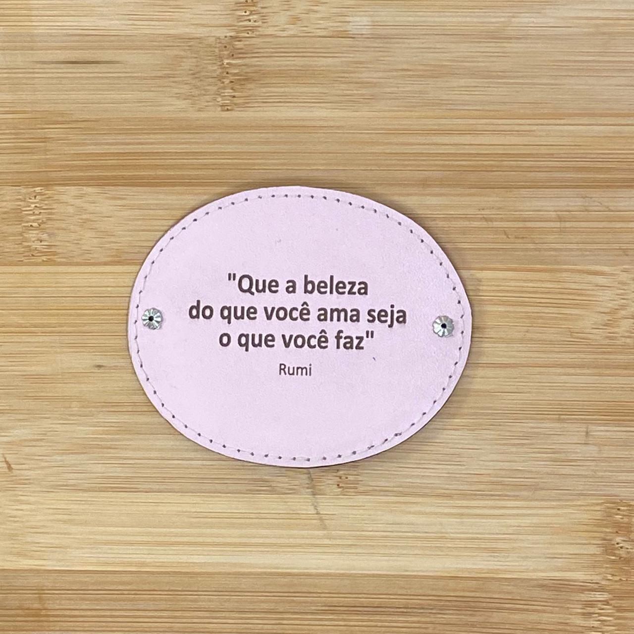 PLACA EM COURO | OVAL M