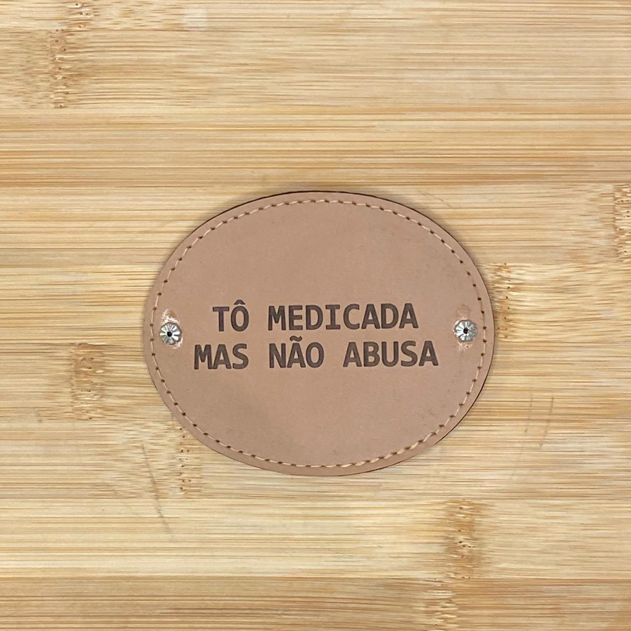 PLACA EM COURO | OVAL M