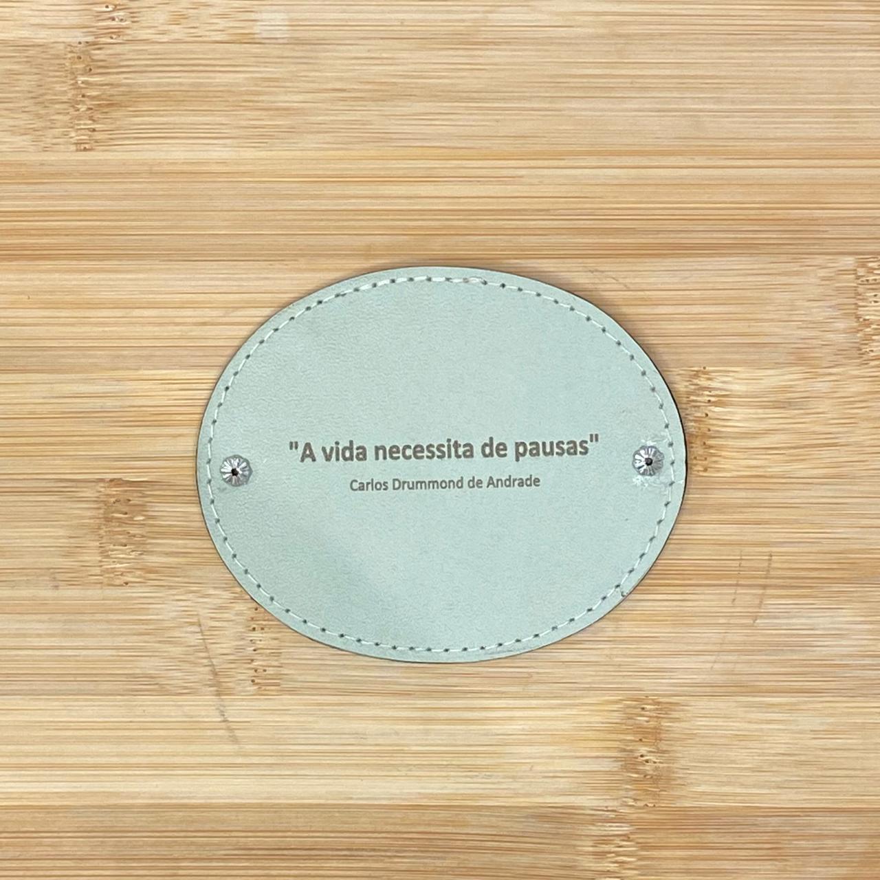 PLACA EM COURO | OVAL M