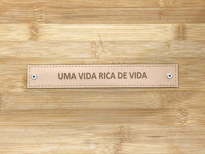 PLACA EM COURO | RETÂNGULO M