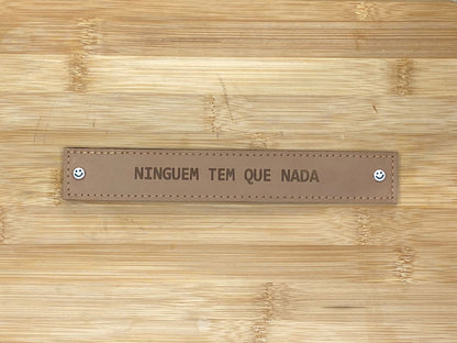 PLACA EM COURO | RETÂNGULO M