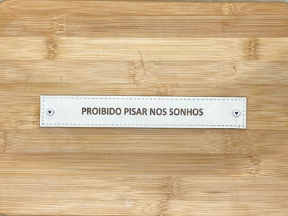 PLACA EM COURO | RETÂNGULO M