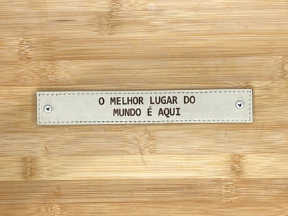 PLACA EM COURO | RETÂNGULO M