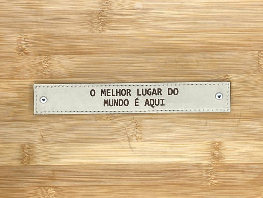 PLACA EM COURO | RETÂNGULO M
